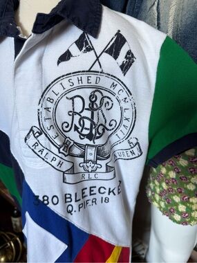 Ralph Lauren - Vintage 90’s Bleeker Crest Rugby Polo - Youth Medium
